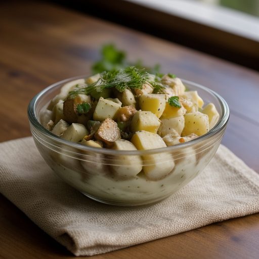 Hot Shoestring Potato Salad recipe image