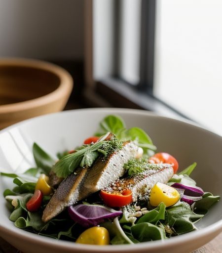 Hot Smoked Mackerel Salad. recipe image