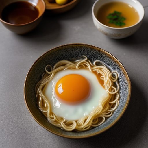Hot & Sour Eggs in a Noodle Nest recipe image