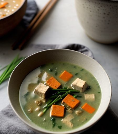 Hot & Sour Garlic Chive Soup With Tofu recipe image