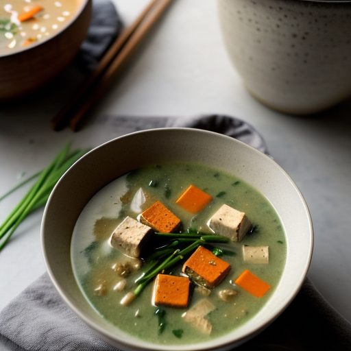 Hot & Sour Garlic Chive Soup With Tofu recipe image
