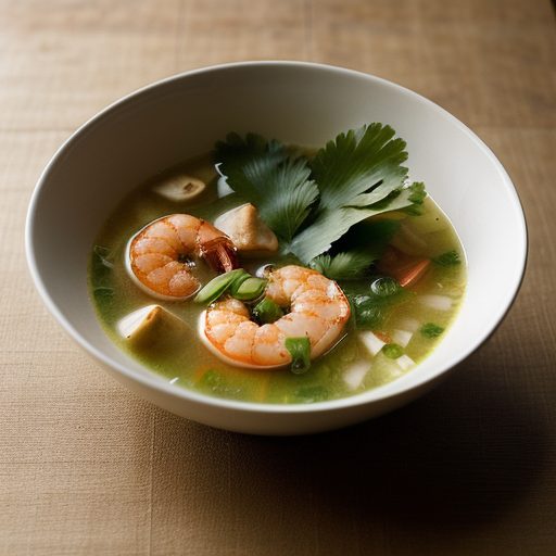 Hot & Sour Shrimp Soup (Thai recipe image