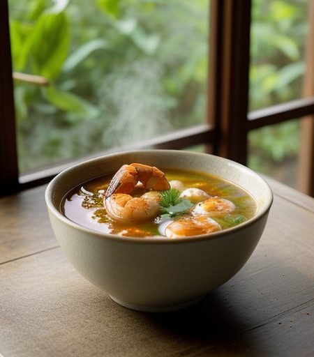 Hot & Sour Shrimp Soup (Thai recipe image