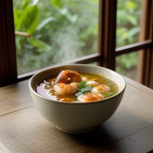 Hot & Sour Shrimp Soup (Thai recipe image