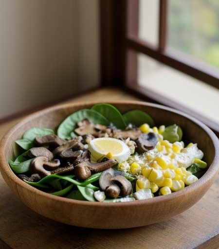 Hot Spinach & Mushroom Salad recipe image