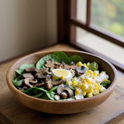 Hot Spinach & Mushroom Salad recipe image