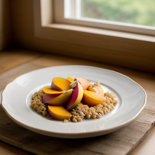 Hot Wheat Cereal With Gingered Peaches recipe image