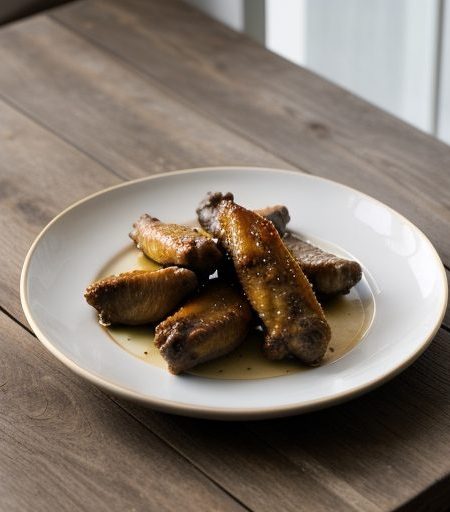 Hot and Garlicky Chicken Wings recipe image