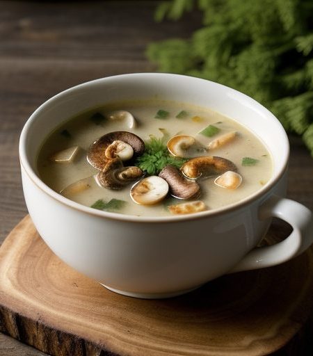 Hot and Sour Mushroom Soup (Tom Yam Het recipe image