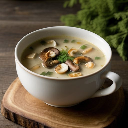 Hot and Sour Mushroom Soup (Tom Yam Het recipe image