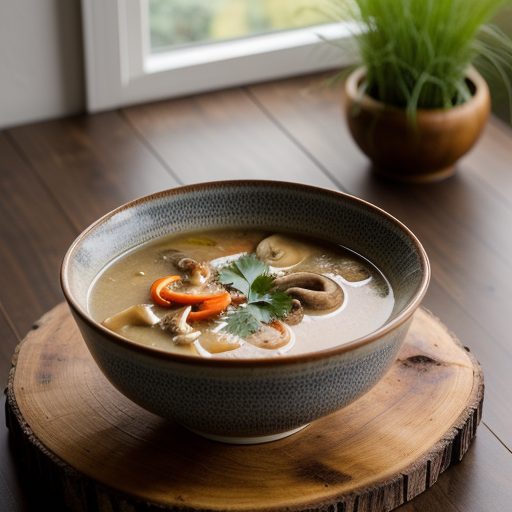 Hot and Sour Mushroom Soup (Tom Yam Het recipe image