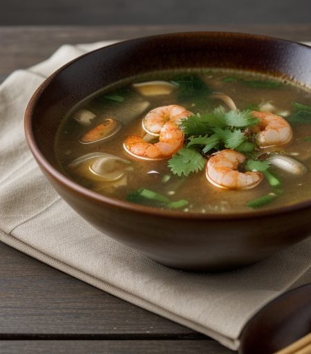 Hot and Sour Shrimp Soup (Thai recipe image