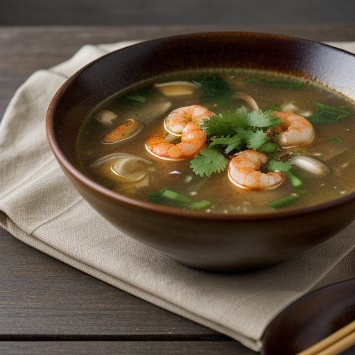 Hot and Sour Shrimp Soup (Thai recipe image