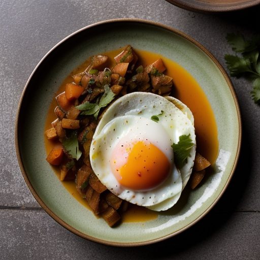 Huevos en Rabo De Mestiza/Poached Eggs in Tomato-Chile Sa recipe image
