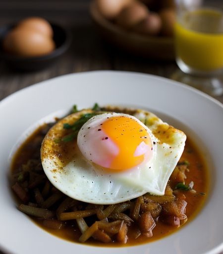 Huevos en Rabo De Mestiza/Poached Eggs in Tomato-Chile Sauce recipe image