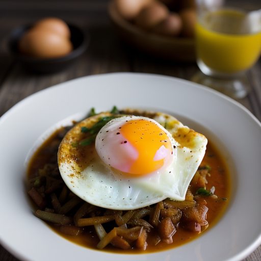 Huevos en Rabo De Mestiza/Poached Eggs in Tomato-Chile Sauce recipe image