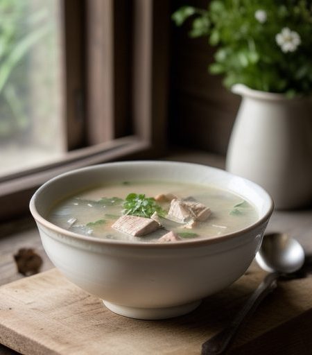 Hungarian Chicken Soup (Csirkeleves or (Tyuk recipe image