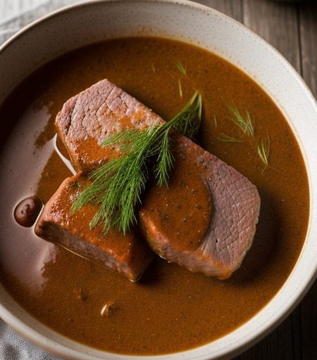 Hungarian Pork in Paprika-Dill Sauce recipe image