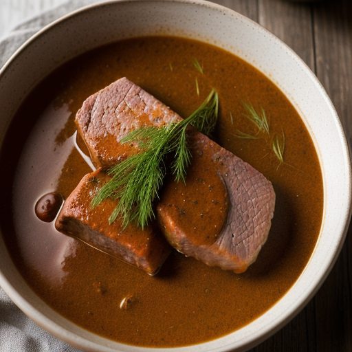 Hungarian Pork in Paprika-Dill Sauce recipe image