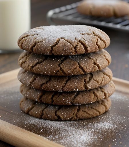 Iced Molasses Cookies recipe image