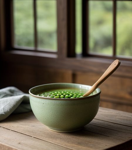 Iced Summer Green Pea Soup recipe image
