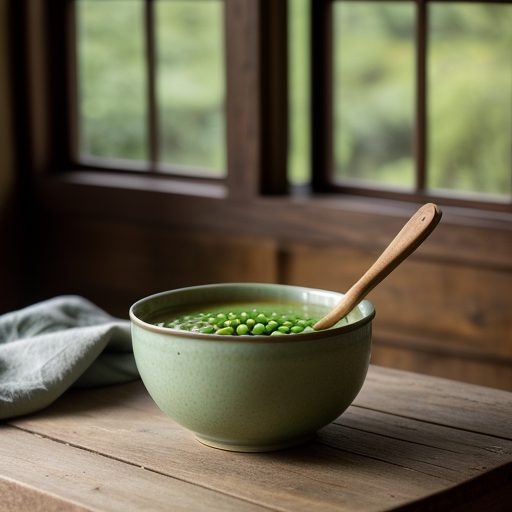 Iced Summer Green Pea Soup recipe image