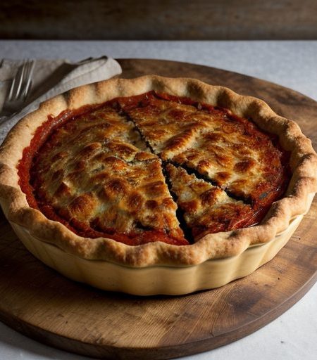 Impossible Beef & Tomato Pie recipe image