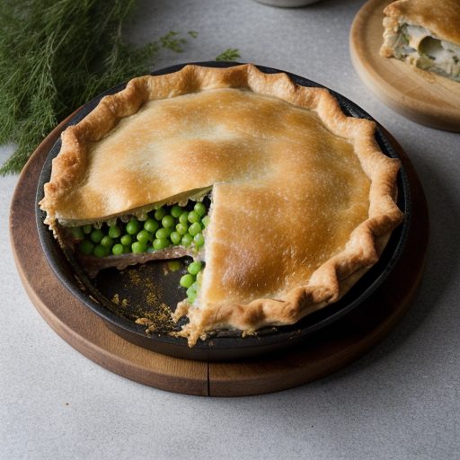 Impossible Creamed Peas and Ham Pie recipe image