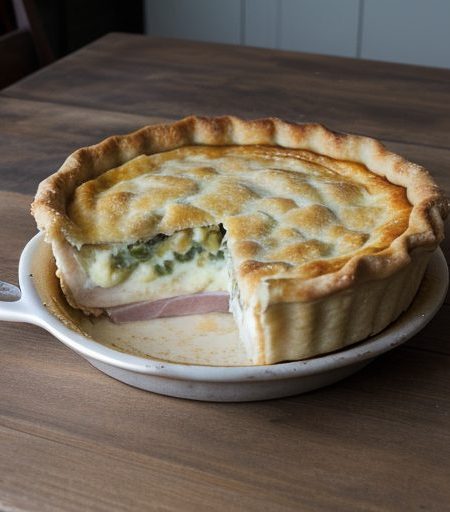 Impossible Ham and Asparagus Pie recipe image