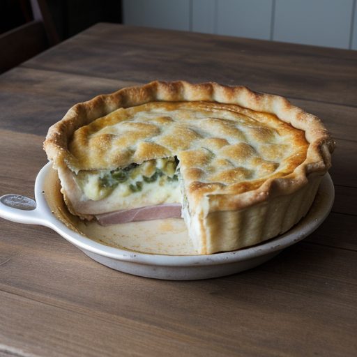 Impossible Ham and Asparagus Pie recipe image