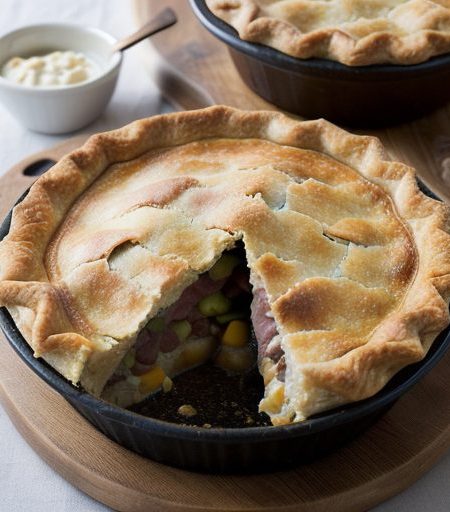 Impossible Ham and Vegetable Pie recipe image