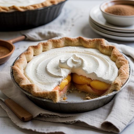 Impossible Peaches and Cream Pie recipe image