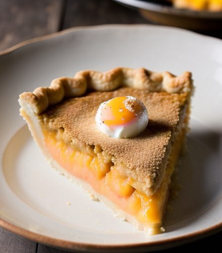 Impossible Peaches and Cream Pie recipe image