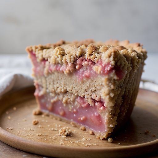 Impossible Rhubarb Streusel Pie recipe image