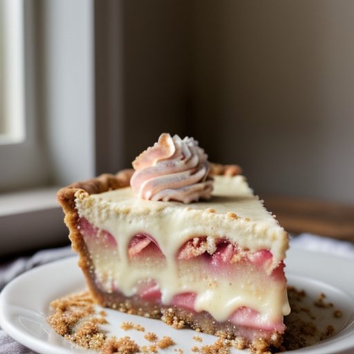 Impossible Rhubarb Streusel Pie recipe image