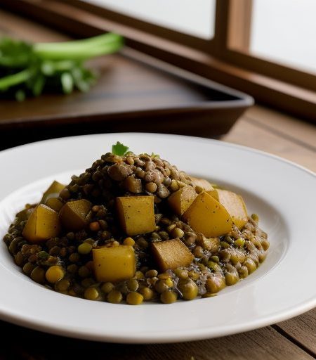 Indian Lentil & Vegetable Stew (Mjeddrah recipe image