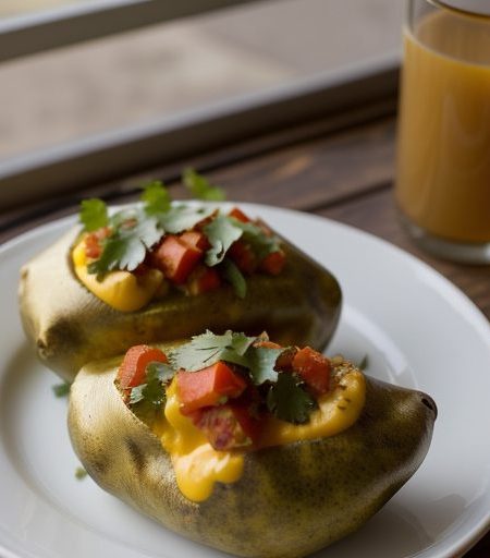 Indian-Style Stuffed Baked Potatoes With Bell recipe image