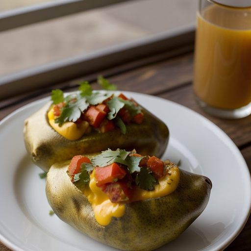 Indian-Style Stuffed Baked Potatoes With Bell recipe image