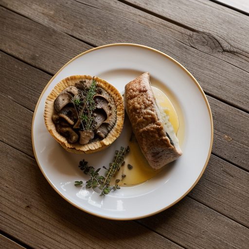 Individual Beef Wellingtons With Mushroom Sau recipe image