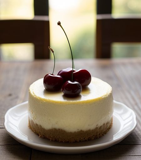 Individual Cherry Cheesecake recipe image