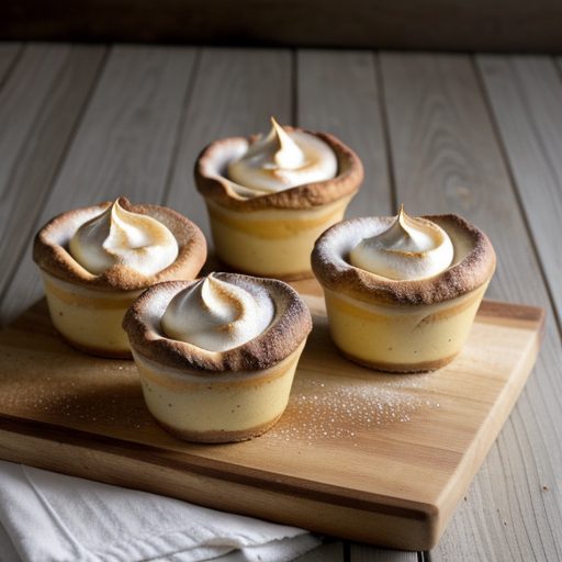 Individual Lemon-Meringue Bread Puddings recipe image