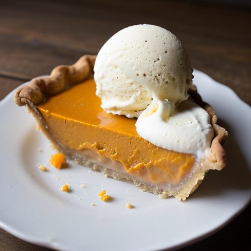 Individual Persimmon Pie With Vanilla Bean Ice Cream recipe image