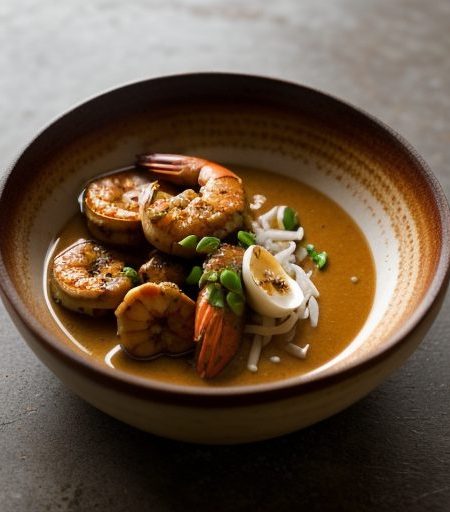 Indonesian Shrimp Sate With Peatnut Sauce recipe image
