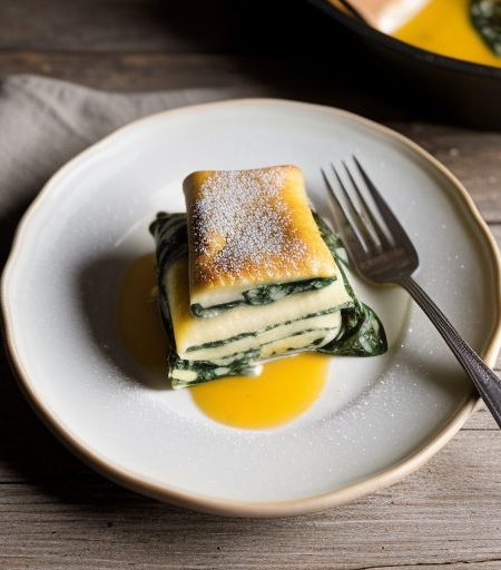 Ingrid's Spinach and Cheese Blintz recipe image