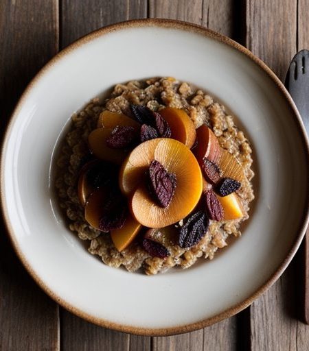 Irish Oatmeal With Dried Fruit & Honey - Ma recipe image