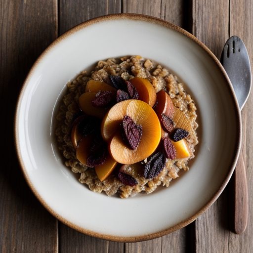 Irish Oatmeal With Dried Fruit & Honey - Ma recipe image