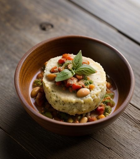 Italian Bean Patties With Tomato-Basil Relish recipe image