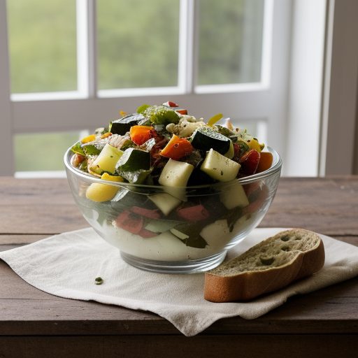 Italian Bread and Vegetable Salad recipe image