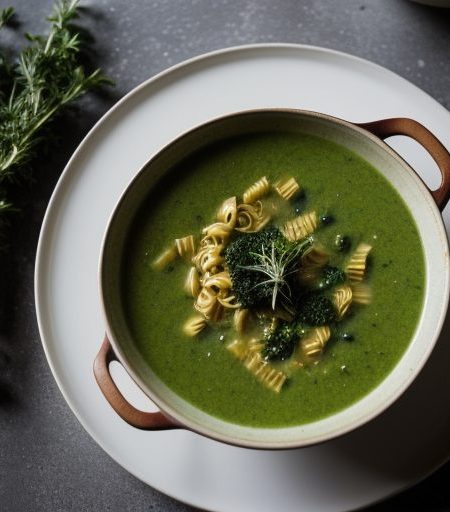 Italian Broccoli Soup With Pasta recipe image