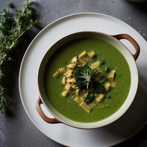 Italian Broccoli Soup With Pasta recipe image